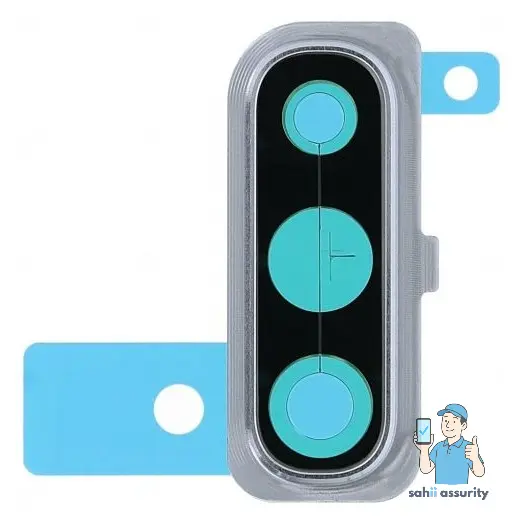 Camera Lens Glass with Frame for Samsung Galaxy A50 White thumbnail